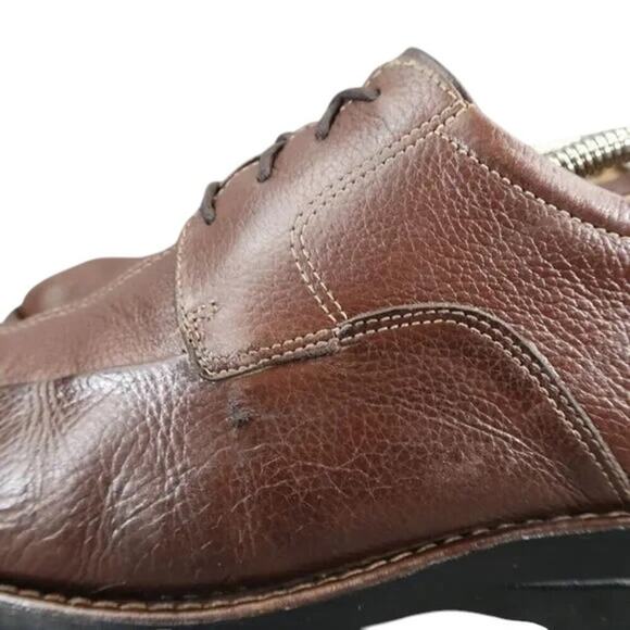Johnston & Murphy Shoes Mens 10 Oxford Derby Casual Dress Leather Comfort Brown main image 4